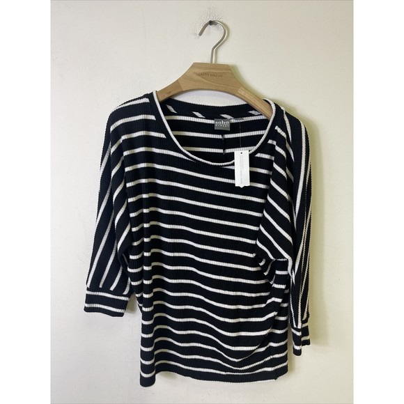 Soho New York & Co Knit Scoop Neck Pullover Sweater Womens Size XS 3/4 Sleeves - Picture 1 of 4